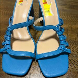Elegant Blue Strappy Heels